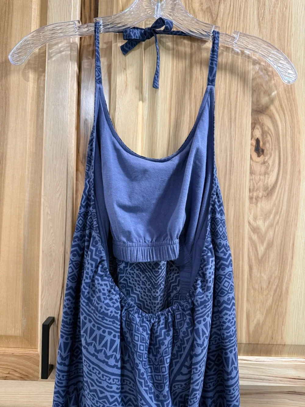 Prana Bijou Halter Aztec Print Relaxed Fit Versatile Jumpsuit Purple Blue Size M